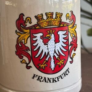 Frankfurt Ceramic Stein with Red Heraldic Crest